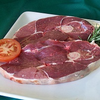 Lamb leg steaks with bone